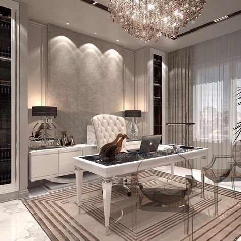 Sabina Socol, Modern Office Interiors, Office Interior Design Modern, Luxury Office, Dream Office, Modern Home Office, Home Office Space, Home Office Ideas, Home Offices