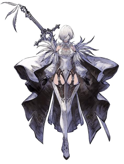 10H, Reborn Warden Art - NieR Reincarnation Art Gallery Nier Characters, Sif Dark Souls, Nier Reincarnation, Female Character Concept, Splash Art, Nier Automata, Wow Art, 영감을 주는 캐릭터, Female Character Design