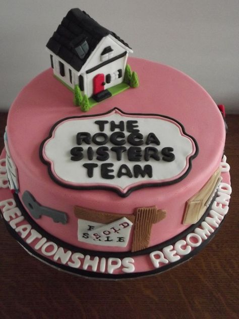 Realtor Cake Realtor Cake Ideas, Realtor Cake, Real Estate Cake, Real Estate Cookies, Realtor Cookies, Housewarming Cake, Pies And Tarts, Passion For Baking, Butter Tarts