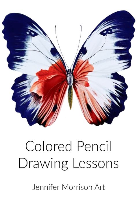 Discover my extensive collection of colored pencil drawing tutorials and tips, starting with an enchanting butterfly. Each lesson includes reference images, precise line drawings/outlines, comprehensive supply lists, and video-based tutorials. My Patreon membership also includes access to my private Facebook group where you can interact with other artists practicing their colored pencil drawing skills. You will find a complete list of all of my available lessons on my website. Art Color Pencil Drawings, Color Pencil Art Drawings, Easy Colored Pencil Drawing, Colored Pencil Sketches, Drawing With Colored Pencil, Colored Pencil Lessons, Colored Pencil Drawing Tutorial, Colored Pencil Artwork Ideas, Pencil Skills