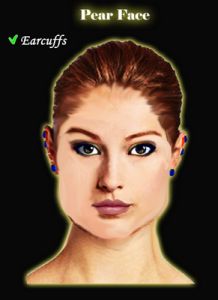 earcuffs                                                                                                                                                                                 More Pear Shaped Face, Angular Face, Diamond Face Shape, Square Face Shape, Face Jewellery, Diamond Face, Types Of Earrings, Round Face Shape, Inverted Triangle