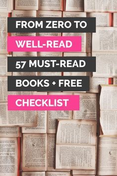 Classic Literature List, Must Read Classics, Books To Read Before You Die, Books Everyone Should Read, 100 Books To Read, Free Checklist, Well Read, Book Challenge, 100 Book