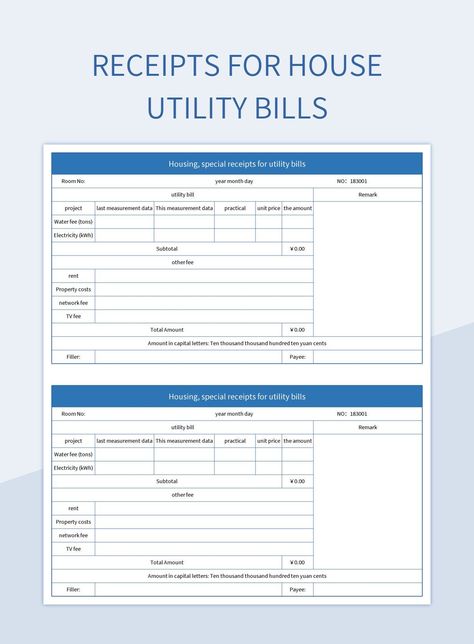 Receipts for house utility bills Utility Bills Receipt, Bills Template, Bill Receipt, Bill Template, Utility Bill, Spreadsheet Template, Excel Templates, Template Google, Financial Statement