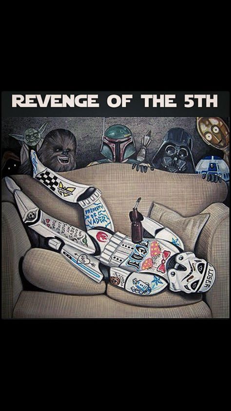 Revenge of the 5th Trooper Revenge Of The 5th Star Wars, Revenge Of The 5th, May The Fourth, May The 4th, Star Wars Day, Storm Trooper, Star Wars Darth Vader, Star Wars Pictures, Star Wars Humor