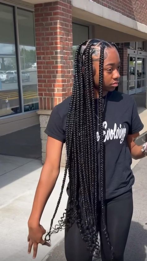 Curly Ends Knotless Braids, Quick Braids, Braids Knotless, Short Box Braids Hairstyles, Braided Hairstyles For Black Women Cornrows, Cute Box Braids, Big Box Braids Hairstyles, Feed In Braids Hairstyles, Find Style