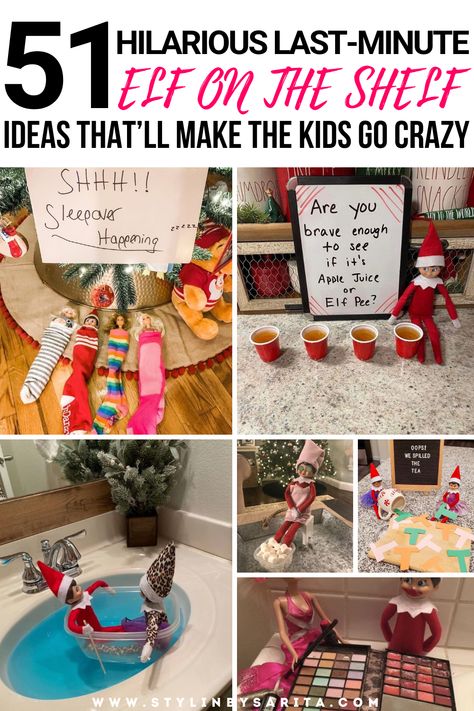 last minute elf on the shelf ideas Funny Elf On The Shelf Ideas Toddler, East Funny Elf On The Shelf, Elves Arriving Late, Quick Lazy Elf On The Shelf Idea, Elf With Sprinkles In Sink, Elf On The Shelf Idea For Toddlers, Good Elf On The Shelf Ideas For Kids, Easy Elf In The Shelf Ideas, Elf In Kids Bedroom