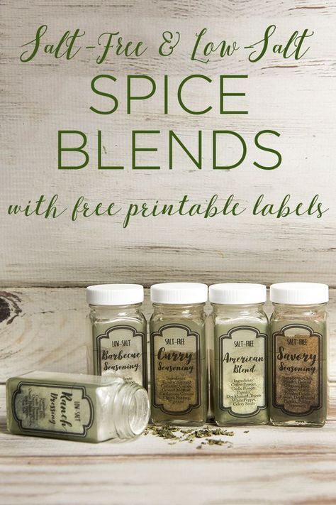 Salt-Free Seasoning Blends - More Than Thursdays No Salt Seasoning Recipes Spice Mixes, Low Sodium Seasoning Blends, No Salt Recipes Meals Easy, Salt Free Recipes, Heart Healthy Recipes Low Sodium, Salt Seasoning, Low Salt Recipes, Salt Substitute, Homemade Dry Mixes