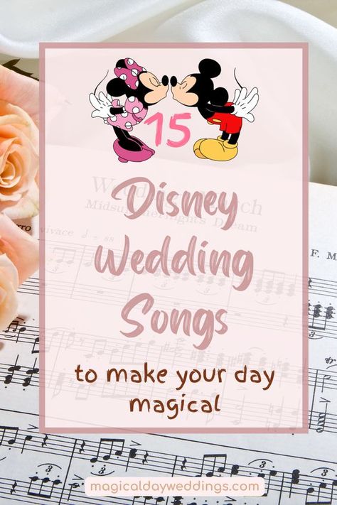 Disney weddings are some of the biggest events in anyone’s life, especially if they have spent their lives watching and enjoying Disney movies. So many of Disney’s songs are romantic in nature, and have been used in many people’s weddings. Wanna embark on your own Disney adventure of a lifetime? Click the link below to see our list of 15 Disney wedding songs that will make your day magical. Disney Wedding Songs To Walk Down Aisle, 1st Dance Wedding Songs, Disney Wedding Songs, Disney Theme Wedding, Wedding Aisle Songs, Best Disney Songs, Unique Wedding Songs, Princess Wedding Theme, Disney Themed Wedding