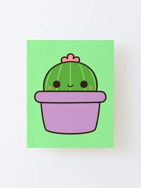 Cute Easy Paintings On Small Canvas, Easy Wall Canvas Painting Ideas, Nice Paintings On Canvas Easy, Simple But Cute Painting Ideas, Cactus Paintings Acrylic, Cute And Easy Canvas Paintings, Cute Canvas Ideas Easy, Easy Painting Cartoon, Easy Small Canvas Paintings Simple