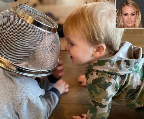 Carrie Underwood's Sweetest Family Snaps Carrie Underwood Kids, Carrie Underwood Family, Mike Fisher, Sweet Hug, Cute Moments, Famous Moms, Star Family, Eyes On The Prize, Country Music Artists