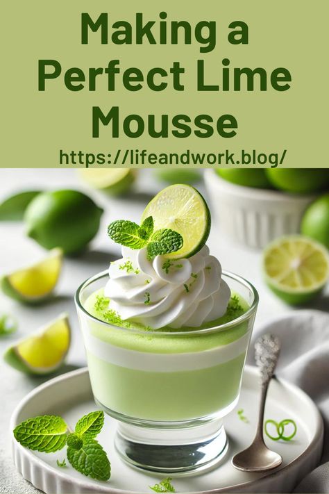 Lime Mousse Recipe Lime Mousse Cheesecake, Lime Posset Recipe, Lime Mousse Recipe, Fruit Mousse Recipes, Easy Mousse Recipes, Lime Pudding Recipes, Lime Pudding, Key Lime Mousse, Posset Recipe