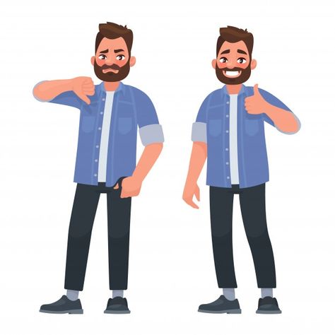 Like and dislike. good and bad. a man sh... | Premium Vector #Freepik #vector #hand #man #character #cartoon Web Character, Men Cartoon, Buda Wallpaper, Cartoon Body, Likes And Dislikes, Film Photography Tips, The Sims 4 Skin, Man Illustration, Cartoon Photo