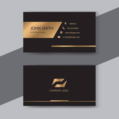 Black and gold luxury business card temp... | Premium Vector #Freepik #vector #business-card #business #cards #templates Black And Gold Visiting Card, Black And Gold Business Card Design, Business Card Black And Gold, Black Gold Business Card, Luxury Business Cards Black, Black Visiting Card, Black And Gold Business Cards, Dr Logo, Business Card Design Black