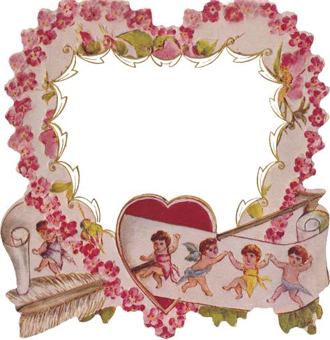 Valentines Frames, Printable Frames, Victorian Valentines, Matting Pictures, Victorian Scrap, Cute Frames, Love Frames, Frame Card, Images Vintage