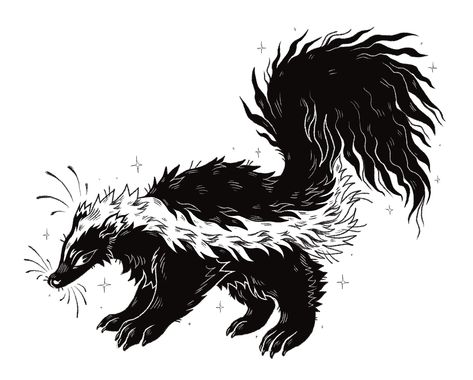 Traditional Skunk Tattoo, Skunk Tattoo, Tattoo Inspo, Moth, Flower Tattoo, Tattoos, Animals, Quick Saves