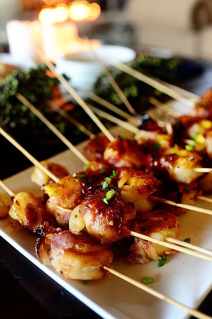 Pioneer Woman Shrimp, Pineapple Teriyaki, Teriyaki Shrimp, Bacon Wrapped Shrimp, Shrimp Skewers, Easy Party Food, Pioneer Woman Recipes, Appetizer Ideas, Shrimp Recipe