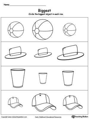 **FREE** Biggest Worksheet: Identify the Biggest Object Worksheet. Help your preschooler learn and practice the concept of big, bigger, and biggest with this printable math worksheet. Primary Worksheets, Zoo Theme, Preschool Math Worksheets, Free Preschool Worksheets, Printable Preschool Worksheets, Shapes Worksheets, Kindergarten Math Worksheets, Math Activities Preschool, School Worksheets