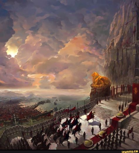 Fantasy Locations, Casterly Rock, Asoiaf Art, Game Of Thrones Art, Game Of Thrones Fans, Fantasy Castle, High Stakes, Fantasy Places, Scary Art