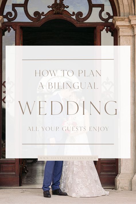 Tips to plan a bilingual wedding all guests enjoy Bilingual Wedding Ceremony, Bilingual Wedding Signs, Bilingual Wedding Ideas, Bilingual Wedding Invitation, Seville Wedding, Hippy Wedding, Bilingual Wedding, Wedding Script, Spanish Wedding