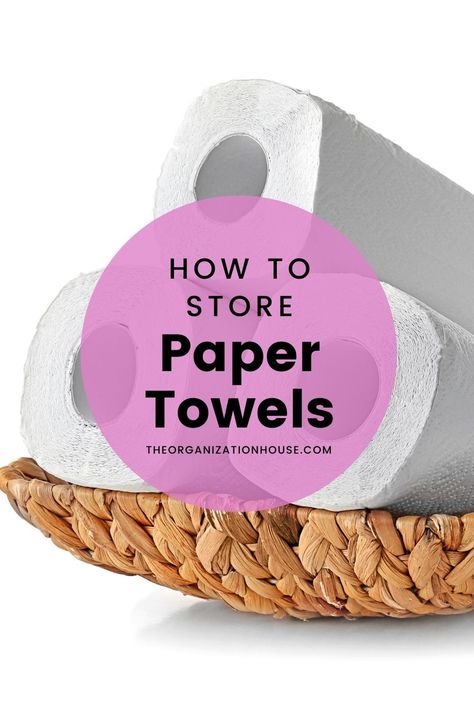 How To Store Paper Towels - The Organization House Bulk Paper Towel Storage, How To Store Paper Towels, Where To Put Paper Towels In Kitchen, Paper Towel Storage Ideas, Store Paper Towels, Storing Paper Towels, Paper Towel Holder Kitchen, Paper Towel Storage, Towel Shelf