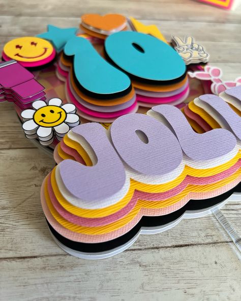 Preppy Cake Topper, love this color scheme for this colorful cake topper…. Special request from a previous customer! #preppy #preppygirl #preppydecor #caketopper #colorful #groovy #pink #retro Colorful Cake, Preppy Decor, Pink Retro, Preppy Girl, Colorful Cakes, Themed Cakes, Color Scheme, Cake Topper, Cake Toppers