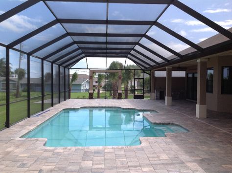 Aluminum Screen Enclosures: Benefits Of Using Aluminum Vs. Wood Patio Screen Enclosure, Pool Screen Enclosure, Pool Cage, Swimming Pool Enclosures, Indoor Swimming Pool Design, Screened Pool, Screen Enclosures, Indoor Swimming Pool, Pool Enclosures