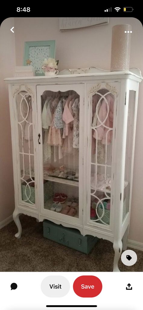 Repurposed China, Hutch Display, Stall Display, China Hutch, Big Girl Rooms, Refurbished Furniture, Redo Furniture, Repurposed Furniture