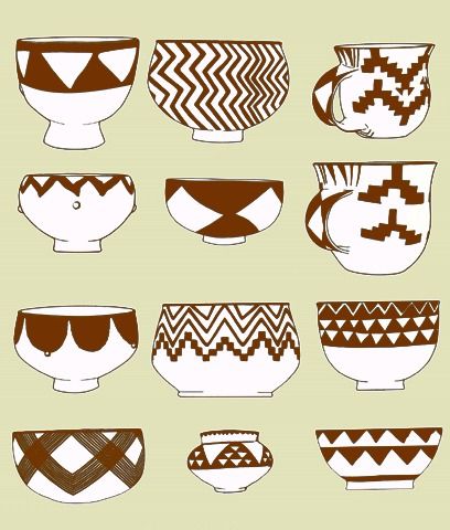 Early-Middle Neolithic painted pottery Russian Ceramics, Neolithic Pottery, Historical Pottery, Neolithic Art, Ancient Ceramics, Holiday Homework, North Europe, Ceramic Tools, Traditional Pottery