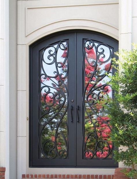 Wrought iron door inserts