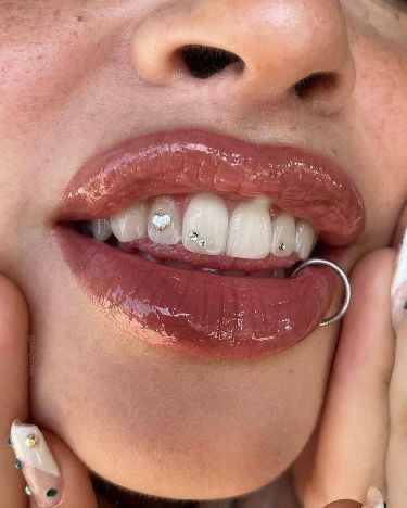 Tooth Gems Star, Star Tooth Gem, Tooth Piercing, Tooth Gem Aesthetic, Teeth Piercing, Tooth Gems Aesthetic, Tooth Jewel, Bijoux Piercing Septum, Teeth Gems