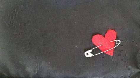 Add a felt heart Safety Pin Projects, Heart Safety Pin, Safe Person, Safety Pin Jewelry, Pin Ideas, Shawl Pin, Fashion Art Photography, Felt Heart, Reproductive Rights