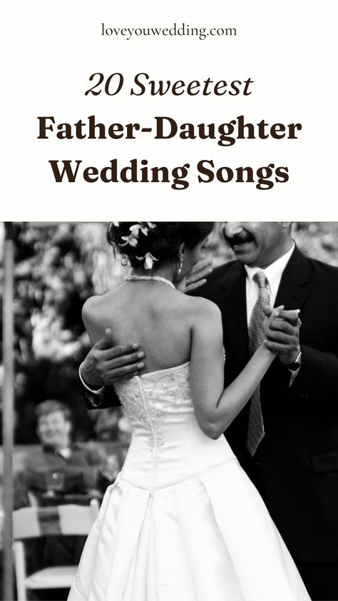 21 Perfect Father Daughter Dance Wedding Songs. Searching for the perfect father-daughter dance song? Look no further! Our list of 21 sweet and unique tunes has something for everyone, from country to classic rock, Christian to Spanish. Father Daughter Dance Wedding, Dance Wedding Songs, Father Daughter Wedding Songs, Father Daughter Wedding Dance, Father Daughter Songs, Wedding Music Playlist, Father Songs, Father Daughter Wedding, Father Daughter Dance Songs