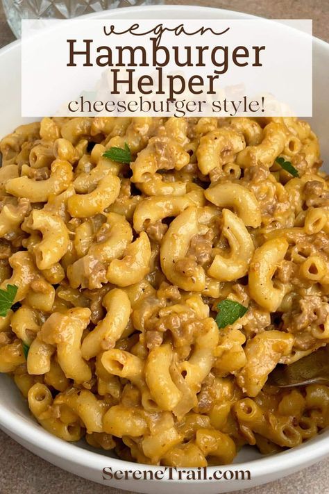 Vegan Hamburger Helper Boca Crumbles Recipes, Vegetarian Hamburger Helper, Gluten Free Hamburger Helper, Vegan Hamburger Helper, Vegan Hamburger, Gluten Free Hamburger, Healthy Hamburger, Vegan Crumble, Hamburger Helper Recipes