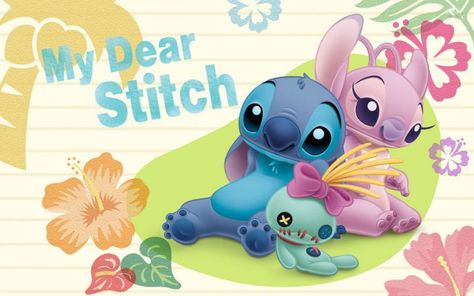 Free download stitch wallpapers HD. Disney Characters Stitch, Tema Disney, Images Disney, Lilo Y Stitch, Disney Background, Disney Iphone, Film Anime, Stitch And Angel, Wallpaper Iphone Disney