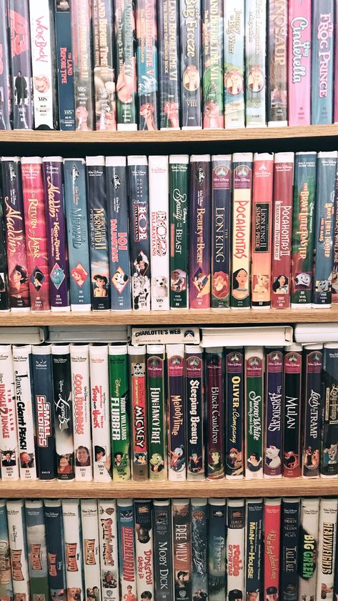 DISNEY VHS COLLECTION 2000s Disney Aesthetic, Disney Nostalgia Aesthetic, Vhs Collection Aesthetic, Vhs Collection Display, Dvd Collection Aesthetic, Disney Dvd Collection, Vhs Collection, Disney Movie Collection, Disney Vhs Tapes