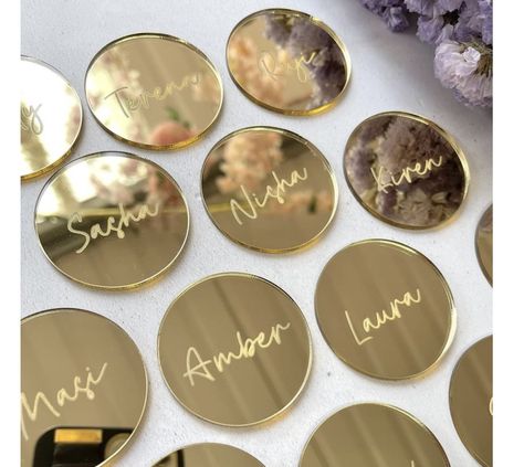 Place Settings Wedding, Wedding Table Place Settings, Resin Necklaces, Wedding Boards, Seating Plans, Wedding Place Names, Elegant Birthday Party, 80s Theme Party, Wedding Table Names