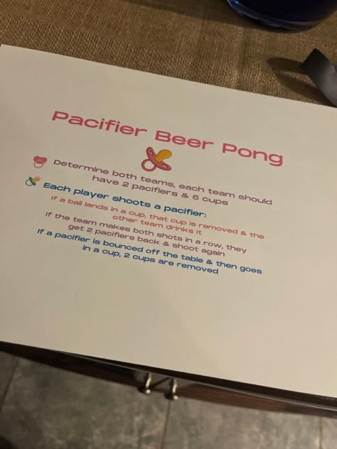 Pacifier Beer Pong Game, Pacifier Pong Game, Huggies For Chuggies Party Ideas, Doekebraai Ideas, Huggies And Chuggies Party Invitations, Huggies And Chuggies Party Games, Diaper Party Games For Men, Huggies And Chuggies Party Decor, Daddy Shower Ideas