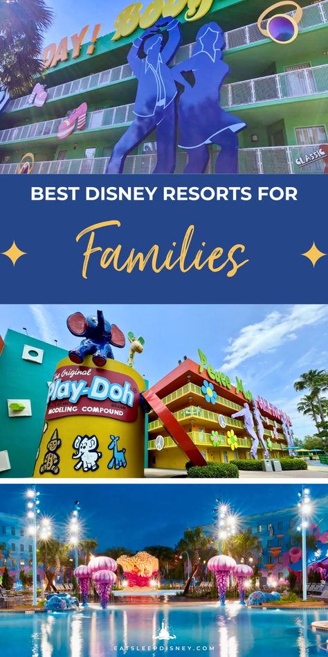 You’re ready to take your family on a fun-filled Disney World vacation, yay! With over 25 hotel options to choose from at Disney World, trying to decide which resort to stay at can be overwhelming. The good news is that we are here to help you find the best Disney Resorts for families! Best Disney Resorts, Best Disney World Resorts, Resorts For Kids, Disney Universal Studios, Art Of Animation Resort, Polynesian Village Resort, Polynesian Resort, Disney Hotels, Disney World Florida