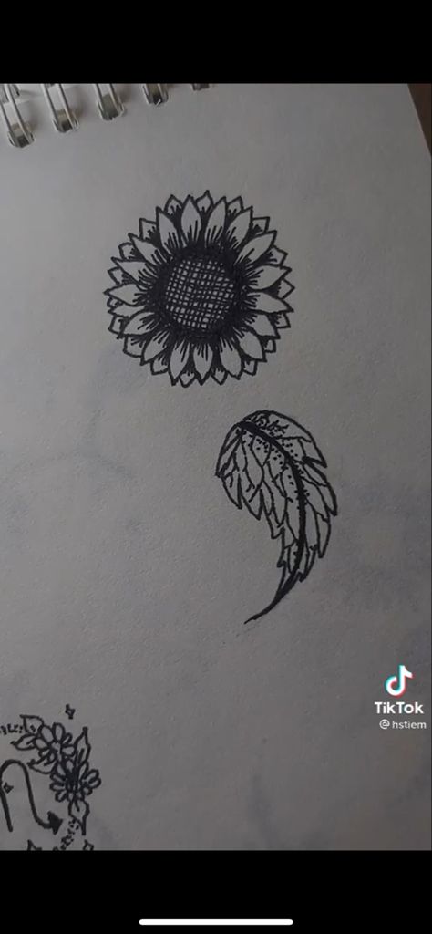 Sunflower Semi-colon Tattoo Design, Sunflower And Semicolon Tattoo, Creative Semi Colon Tattoos For Women, Floral Semi-colon Tattoo Ideas, Dragonfly Semicolon Tattoo, Sunflower Semi Colon Tattoo, Sunflower Semi Colon, Semi-colon Tattoo Unique, Flower And Semicolon Tattoo