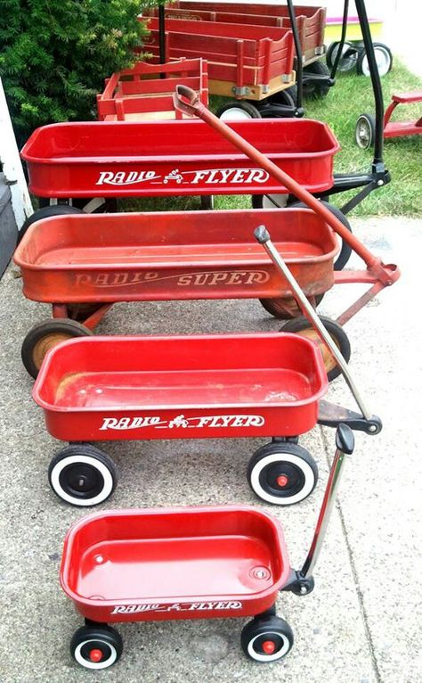 More Radio Flyer wagons.. Custom Radio Flyer Wagon, Radio Flyer Wagon, Metal Wagon, Best Wagons, Radio Flyer Wagons, Kids Wagon, Toy Wagon, Radio Flyer, Red Wagon