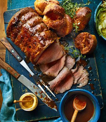 Roast dinner recipes | Sainsbury`s Magazine Roast Beef With Yorkshire Pudding, British Roast Dinner, Spring Dinners, English Roast, Sunday Roasts, Roast Dinner Recipes, Sunday Roast Dinner, Magazine Recipe, Winter Dinners