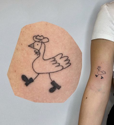 Goose Tattoo, Chicken Tattoo, Seattle Tattoo, Duck Tattoos, Grunge Tattoo, Blue Rose Tattoos, Funky Tattoos, Vegan Tattoo, Petite Tattoos