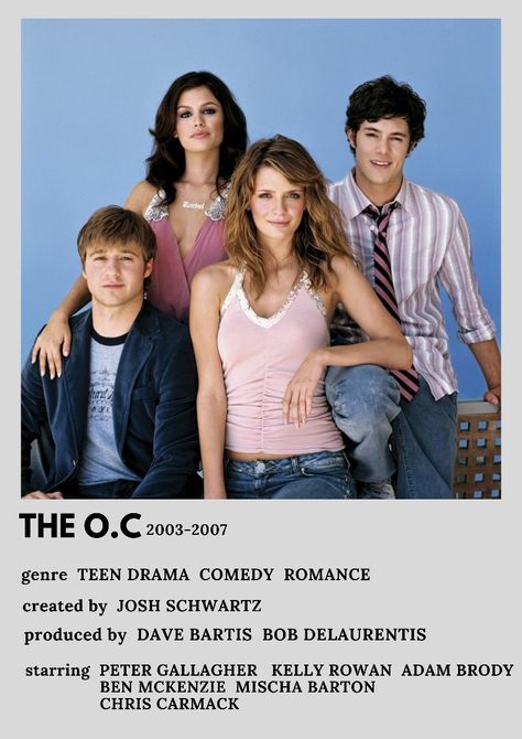 Tv Show Minimalist/Alternative Poster The Oc Movie Poster, The Oc Tv Show Poster, Oc Tv Show, The Oc Poster, The Oc Tv Show, Chris Carmack, Tv Series Poster, 2000s Men, Oc California