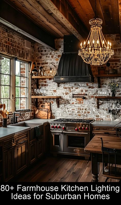 Delve into a world of stylish lighting solutions curated to complement your farmhouse kitchen's aesthetic. From pendant lights to chandeliers, explore 1800s Kitchen, Farmhouse Kitchen Lighting Ideas, Spanish Inspired Kitchen, Romantic Kitchen, Kitchen Lighting Ideas, Farmhouse Kitchen Lighting, Luxe Decor, Farmhouse Kitchen Remodel, Kitchen Chandelier