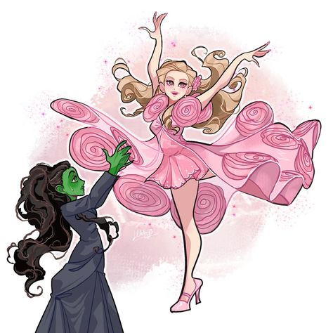 Libby | ✨Glinda Popular!✨ #Wicked #wickedmovie #arianagrande #cynthiaerivo #glinda #elphaba wickedthemusical #musical #broadwaymusical #위키드… | Instagram Glenda X Elphaba, Wicked Glinda X Elphaba Fanart, Elphaba And Glinda Fan Art, Glinda And Elphaba Matching Pfp, Wicked Inspired Outfits Glinda, Galinda X Elphaba Ship, Cute City Drawing, Wicked Glinda X Elphaba, Wicked Aesthetic Musical