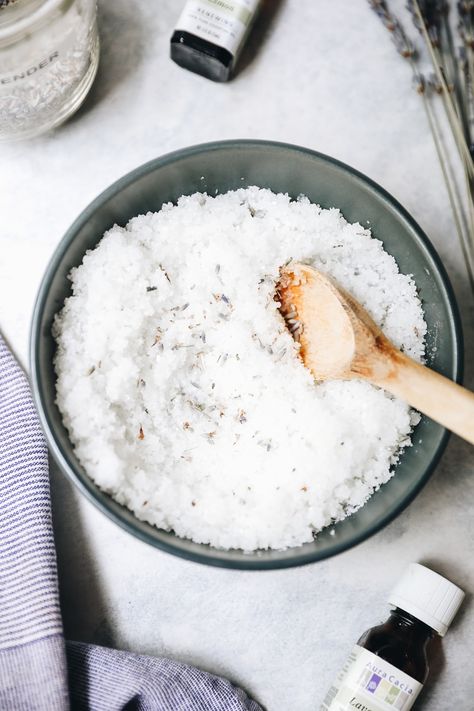 How to Make Salt Scrub Recipe [Body Detox] - The Healthy Maven Scrub Recipe Diy, Salt Scrub Recipe, Body Essentials, Sea Salt Scrubs, Body Scrub Recipe, Baby Snow, Diy Body Scrub, Coffee Grinds, Citrus Essential Oil