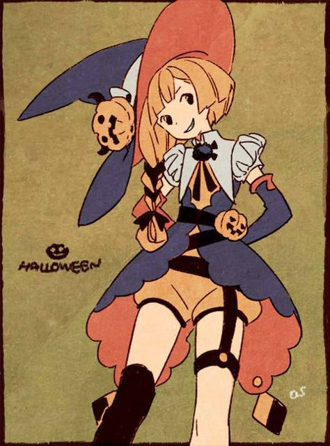 Pumpkin Witch Character Design, Halloween Characters Design, Halloween Character Design Art, Halloween Clothes Drawing, Character Design Witches, Halloween Characters Drawings, Halloween Character Art, Halloween Anime Art, Halloween Character Ideas