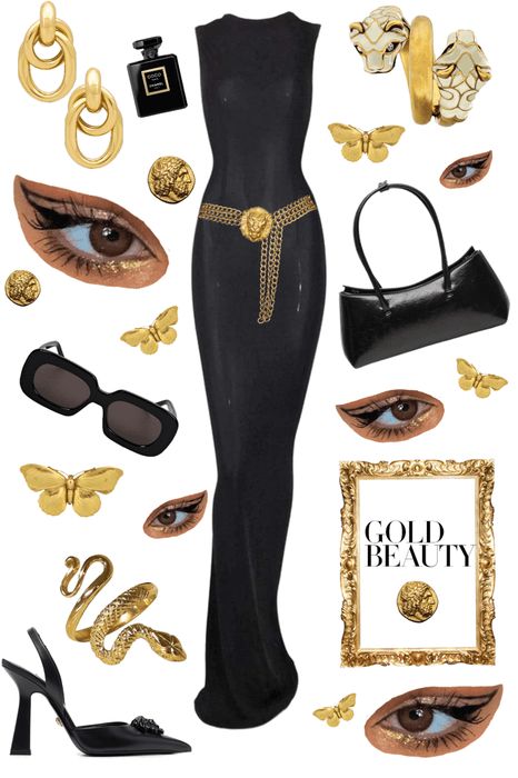 Gold Digger Outfit, Golden Outfit Aesthetic, Udaipur Outfits, Gold Outfit Aesthetic, Capricorn Outfits, Capricorn Fashion, Golden Outfit, Girls Night Outfit, Gala Outfit