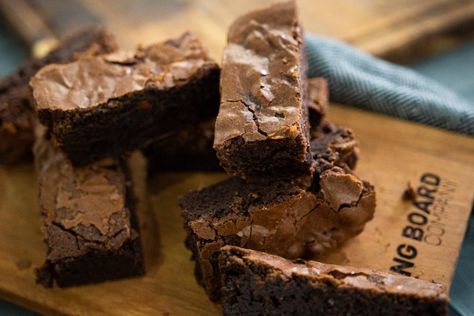 Morello Cherry Brownies | My Market Kitchen Morello Cherry Recipes, Brownies Chewy, Muesli Slice, Vanilla Custard Recipe, Morello Cherries, Spinach Smoothie Recipes, Cherry Brownies, Muesli Recipe, Lemon Mug Cake