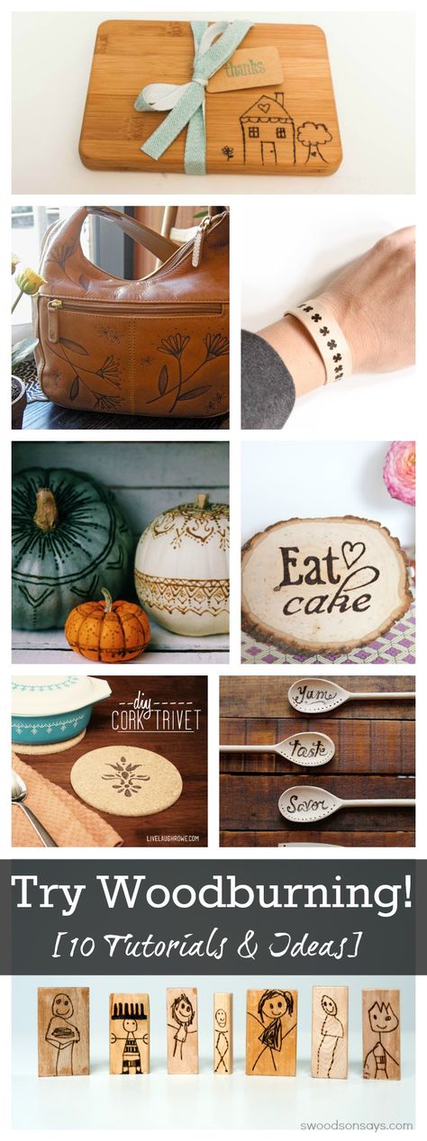 Woodburning Tutorials and Inspiration To Try - lots of creative ideas using a woodburning pen. Wood Burning Ideas, Wood Burning Pen, Woodburning Projects, Hobbies To Try, Wood Burning Crafts, Wood Burning Patterns, Wood Burning Art, Diy Holz, Wood Burner